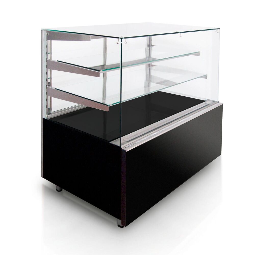 Glass display Metos Gastroline Cube 0.9W 2P, black/silver